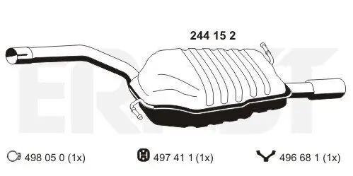 Endschalldämpfer ERNST 244152 Bild Endschalldämpfer ERNST 244152