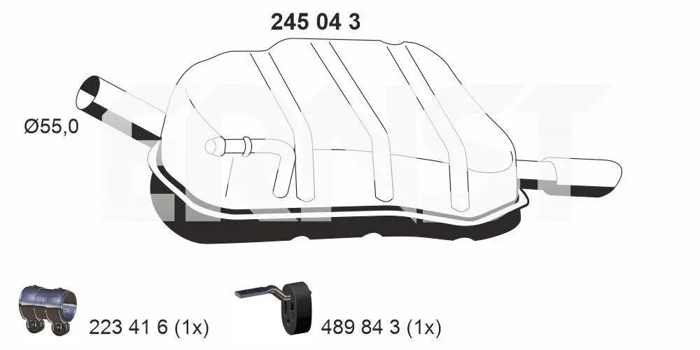 Endschalldämpfer ERNST 245043
