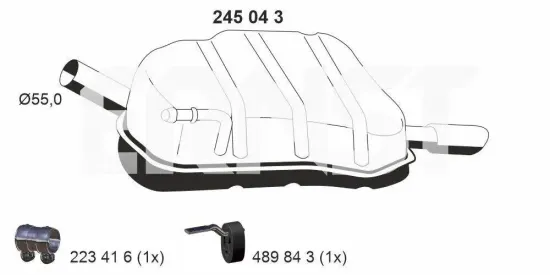 Endschalldämpfer ERNST 245043 Bild Endschalldämpfer ERNST 245043