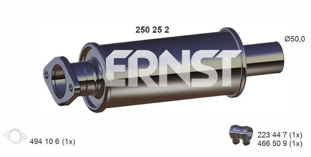 Mittelschalldämpfer ERNST 250252