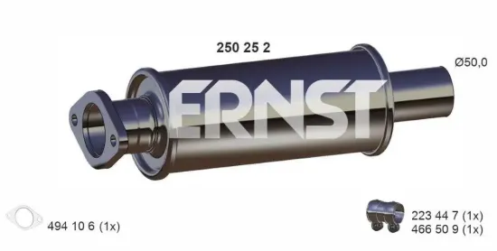 Mittelschalldämpfer ERNST 250252 Bild Mittelschalldämpfer ERNST 250252