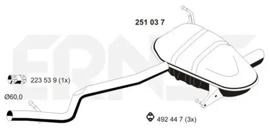 Endschalldämpfer ERNST 251037 Bild Endschalldämpfer ERNST 251037