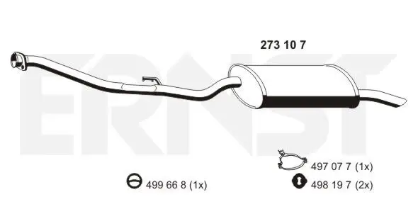 Endschalldämpfer ERNST 273107