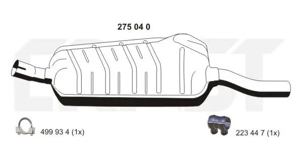 Mittelschalldämpfer ERNST 275040