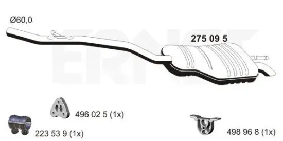 Endschalldämpfer ERNST 275095 Bild Endschalldämpfer ERNST 275095