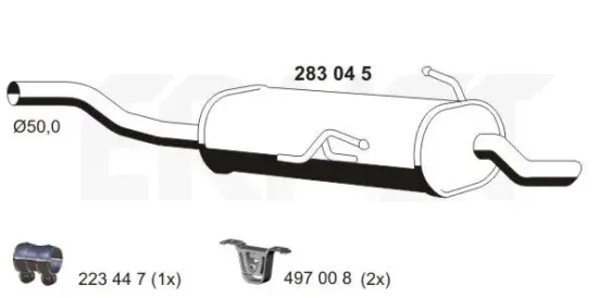 Endschalldämpfer ERNST 283045 Bild Endschalldämpfer ERNST 283045