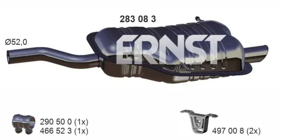 Endschalldämpfer ERNST 283083 Bild Endschalldämpfer ERNST 283083