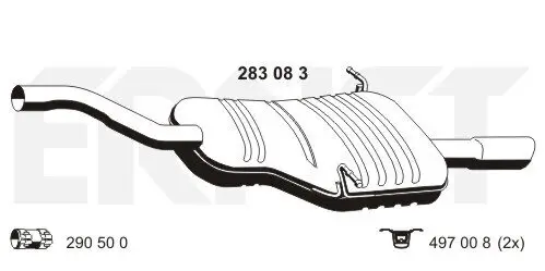 Endschalldämpfer ERNST 283083 Bild Endschalldämpfer ERNST 283083