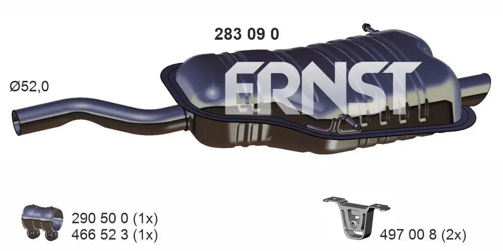 Endschalldämpfer ERNST 283090