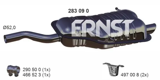 Endschalldämpfer ERNST 283090 Bild Endschalldämpfer ERNST 283090