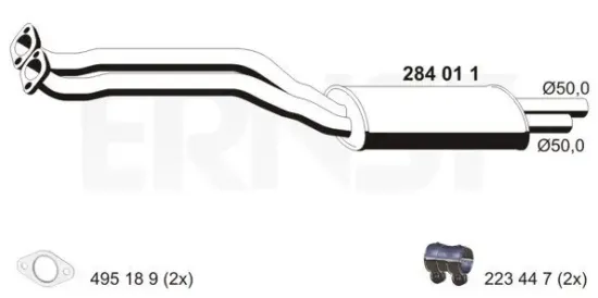 Vorschalldämpfer ERNST 284011 Bild Vorschalldämpfer ERNST 284011