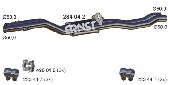 Mittelschalldämpfer ERNST 284042 Bild Mittelschalldämpfer ERNST 284042