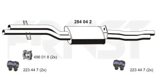Mittelschalldämpfer ERNST 284042 Bild Mittelschalldämpfer ERNST 284042