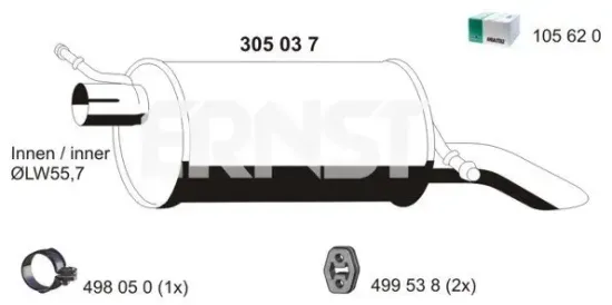 Endschalldämpfer ERNST 305037 Bild Endschalldämpfer ERNST 305037