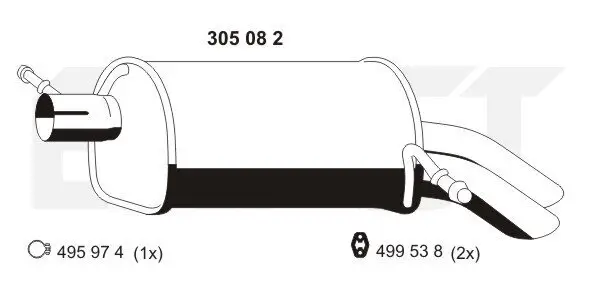 Endschalldämpfer ERNST 305082
