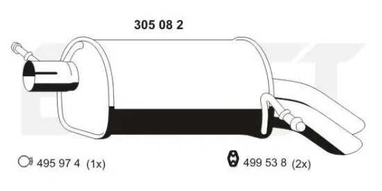 Endschalldämpfer ERNST 305082 Bild Endschalldämpfer ERNST 305082