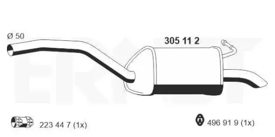 Endschalldämpfer ERNST 305112 Bild Endschalldämpfer ERNST 305112