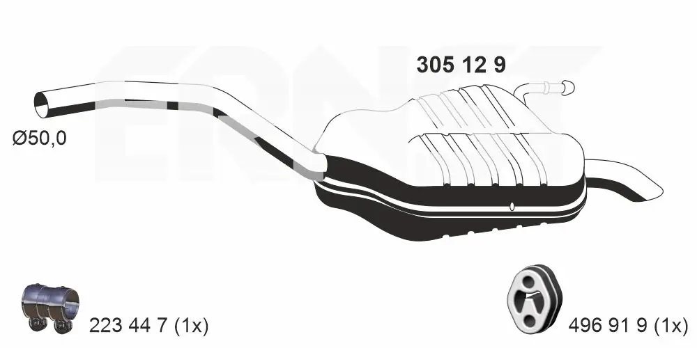 Endschalldämpfer ERNST 305129
