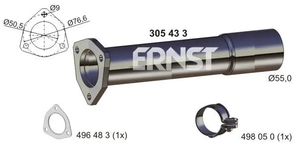 Abgasrohr Mitte ERNST 305433