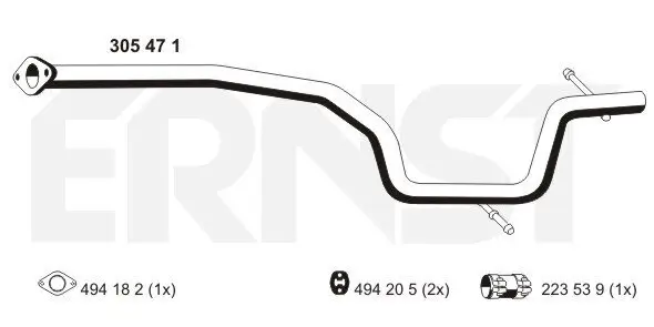 Abgasrohr ERNST 305471