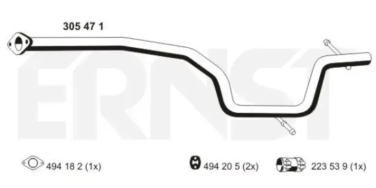 Abgasrohr ERNST 305471 Bild Abgasrohr ERNST 305471