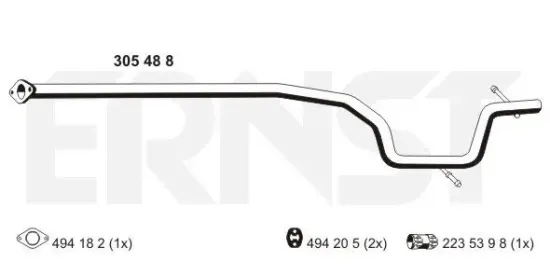 Abgasrohr ERNST 305488 Bild Abgasrohr ERNST 305488
