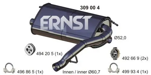 Endschalldämpfer ERNST 309004