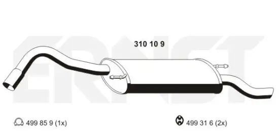 Endschalldämpfer ERNST 310109 Bild Endschalldämpfer ERNST 310109