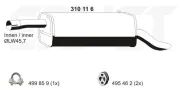 Endschalldämpfer ERNST 310116