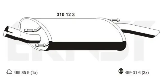 Endschalldämpfer ERNST 310123 Bild Endschalldämpfer ERNST 310123