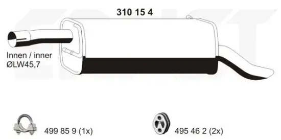 Endschalldämpfer ERNST 310154 Bild Endschalldämpfer ERNST 310154