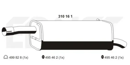 Endschalldämpfer ERNST 310161 Bild Endschalldämpfer ERNST 310161