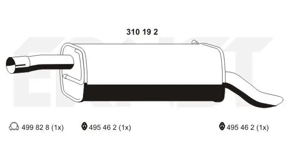 Endschalldämpfer ERNST 310192