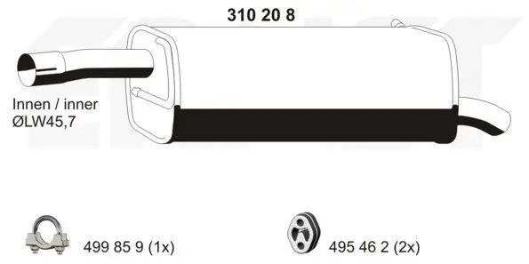 Endschalldämpfer ERNST 310208