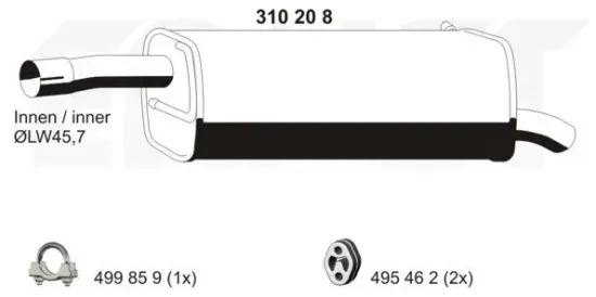 Endschalldämpfer ERNST 310208 Bild Endschalldämpfer ERNST 310208