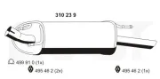 Endschalldämpfer hinten ERNST 310239