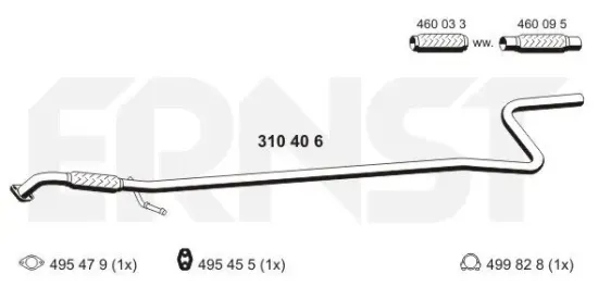 Abgasrohr ERNST 310406 Bild Abgasrohr ERNST 310406