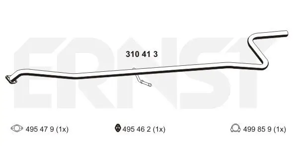 Abgasrohr mitte ERNST 310413