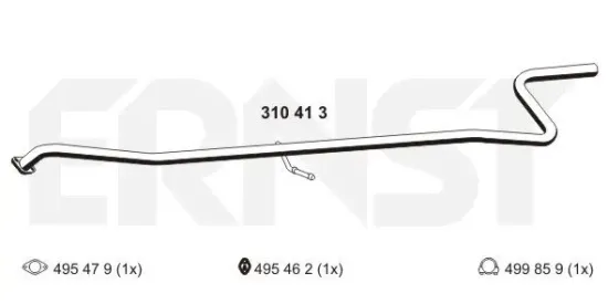 Abgasrohr mitte ERNST 310413 Bild Abgasrohr mitte ERNST 310413
