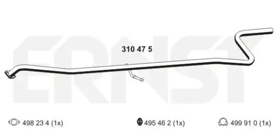 Abgasrohr ERNST 310475 Bild Abgasrohr ERNST 310475