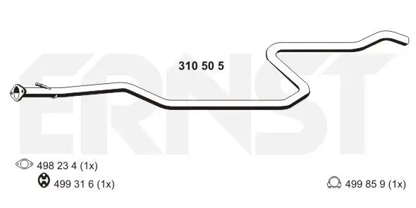Abgasrohr vorne ERNST 310505