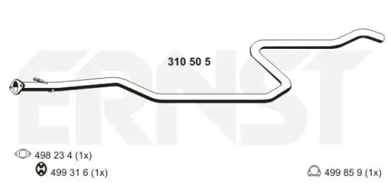 Abgasrohr vorne ERNST 310505 Bild Abgasrohr vorne ERNST 310505