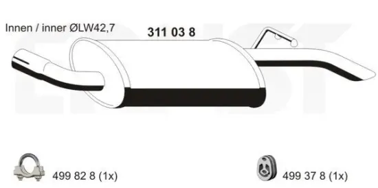 Endschalldämpfer ERNST 311038 Bild Endschalldämpfer ERNST 311038