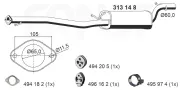 Mittelschalldämpfer ERNST 313148