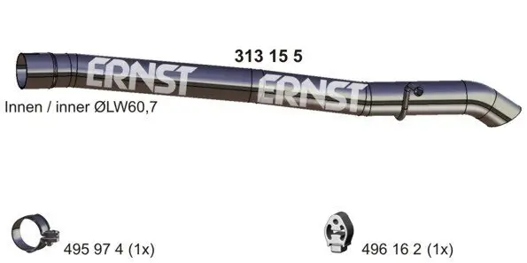 Abgasrohr ERNST 313155