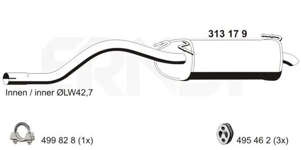 Endschalldämpfer ERNST 313179