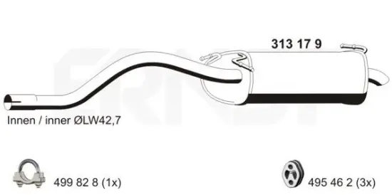 Endschalldämpfer ERNST 313179 Bild Endschalldämpfer ERNST 313179