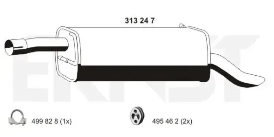 Endschalldämpfer hinten ERNST 313247 Bild Endschalldämpfer hinten ERNST 313247