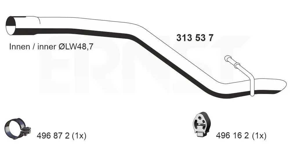 Abgasrohr ERNST 313537