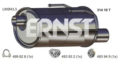 Endschalldämpfer ERNST 314107 Bild Endschalldämpfer ERNST 314107